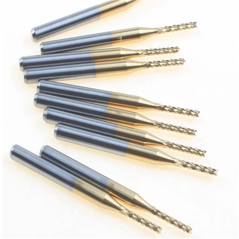 1.5mm Titanium Coated Carbide End Mill Engraving Bits Milling Cutter 1.5mm