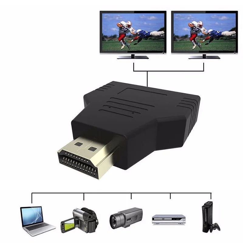 

New HDMI 1 Input 2 Output 1080P HDMI Splitter Adapter Converter for PS4 Xbox HDTV Projector DOM668