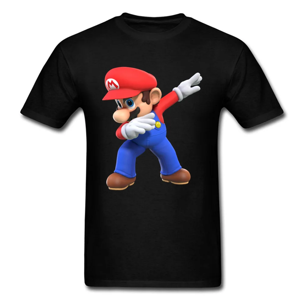 

2018 Men T-Shirts 3D Tshirt Super Mario Bros T Shirt Funny Dabbing Mario Printed Clothes Summer Black Tops Cotton Tees Wholesale