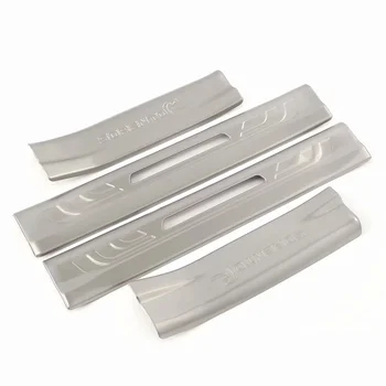 

Stainless Steel Inside Door Sill Scuff Plate For Kia Sorento 2013 2014 Car Styling Accessories Auto Parts 2 Styles 4Pcs/set