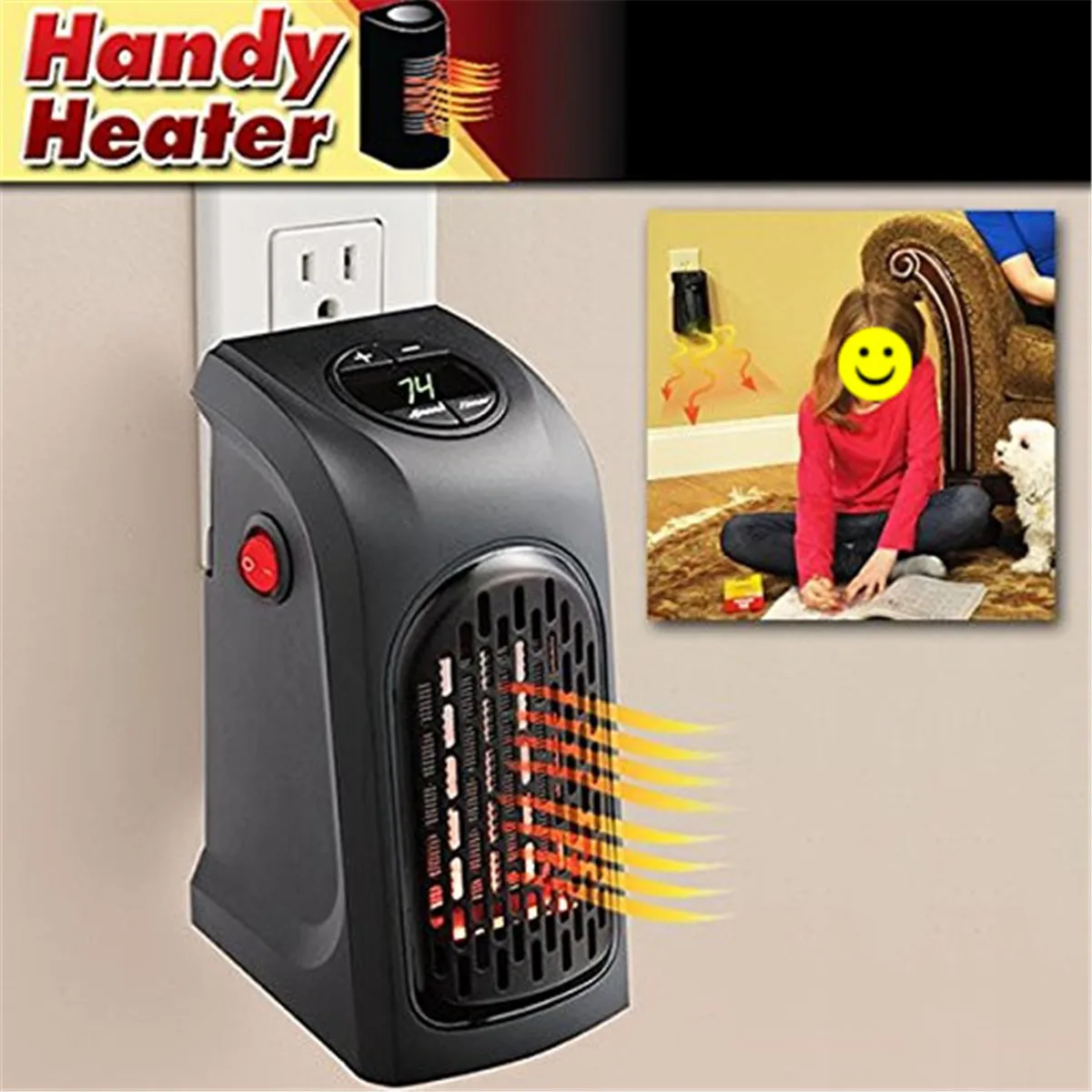 220V European Plug Mini Handy Heater Stove Hand Warmer Plug In 350 W