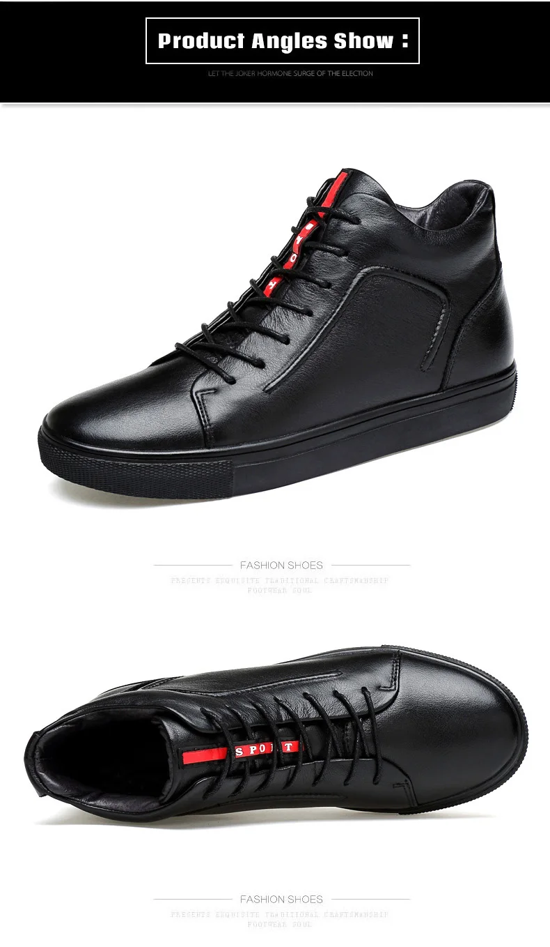 AGUTZM/8831 размера плюс: 35-48 новые черные модные ботинки на шнуровке с высоким берцем из натуральной кожи на плоской подошве, мужские ботильоны с плюшевой подкладкой