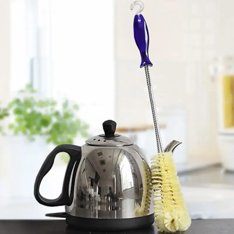 Эластичная бутылка с длинной ручкой, щетка для чистки кухонного термоса, инструмент для чистки чайника