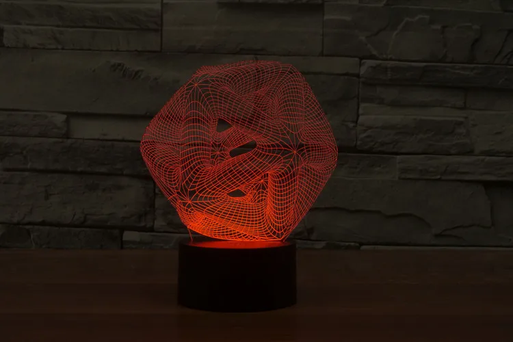 A007 3D Книги по искусству абстракция фигурку модель Стиль светодиодные лампы 7