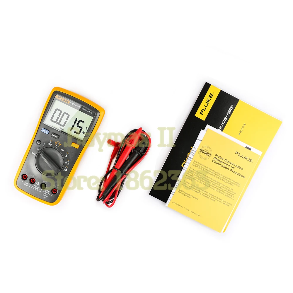 Цифровой мультиметр FLUKE 15B + 4000 отсчетов переменный/постоянный ток емкость Ом