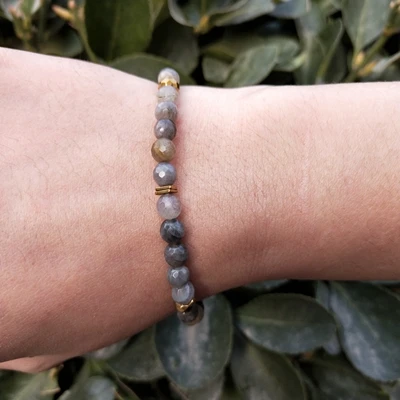 6mm Labradorite Lii Ji натуральный камень Богемия друзы кулон Лабрадорит Будда Исцеление сила камень браслет для женщин и мужчин подарок дропшиппинг - Цвет камня: 6mm Labradorite