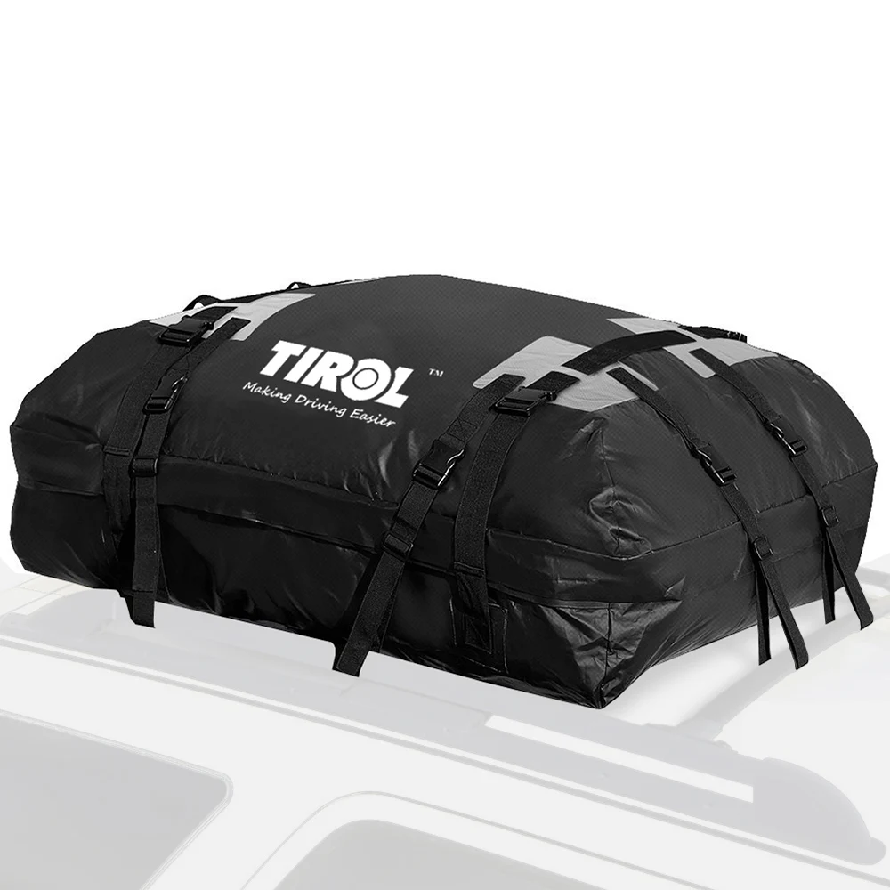 

TIROL Waterproof Roof Top Carrier Cargo Luggage Travel Bag 15 Cubic Feet for Vehicles with Roof Rails