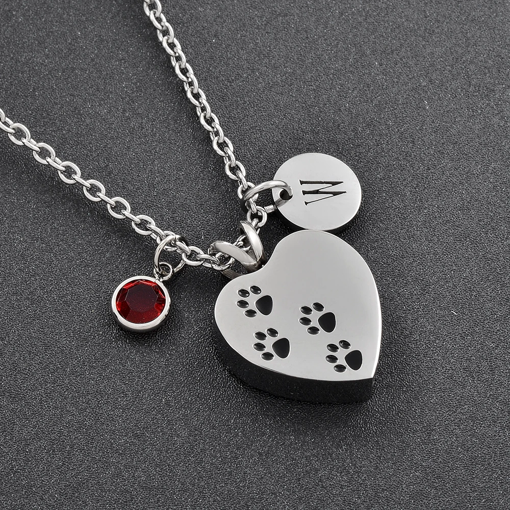 

Dog Memorial Paw Printed Cremation Urn Pendant My Pet My Best Friend Funeral Cremation Ashes Keepsake Jewelry Customized Charms
