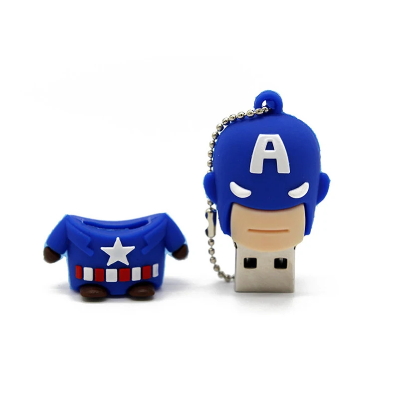 С супергероями: 4 ГБ 8 Гб Флешка в форме героя мультика USB флэш накопитель 16