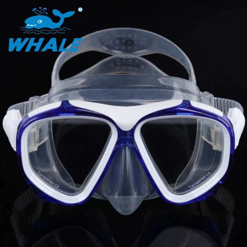 Кит Большой Рамка маски силиконовый Очки Анти-туман водонепроницаемые очки с Подводное очки для снаряжения оборудование для набор для