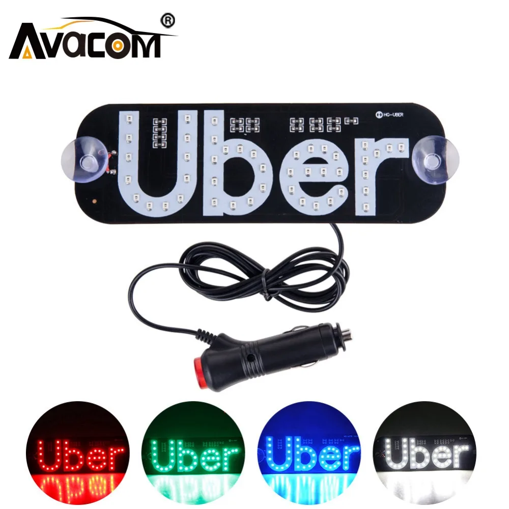 

Avacom 1Pcs LED Uber Indicator Sign Light Super Bright 12V Cab LED Windscreen Lamp Auto Windshield Lights For BMW/Nissan/Toyota