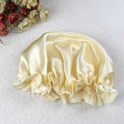 Шелк тутового шелкопряда Ночная шапочка для укладки волос чистый шелк колпак для сна - Цвет: 12 SM001