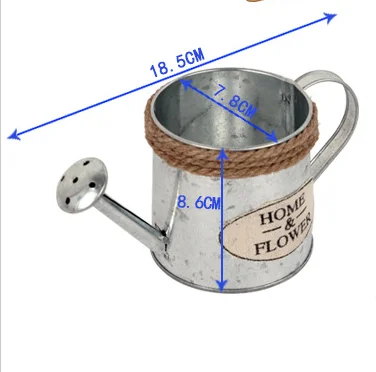Retro make old tin kettle creative decoration sprinkling kettle iron art place pieces tin bucket shooting photography props
