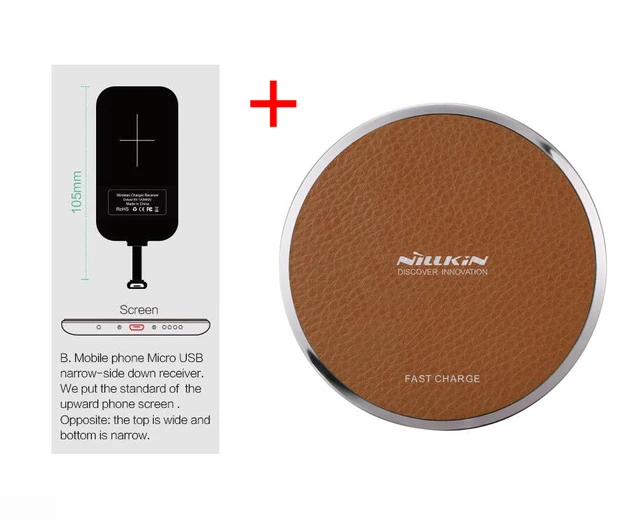 For Samsung Galaxy A9 A8 Wireless Charging Receiver And Nillkin Fast Magic Disk Qi Wireless Charger Pad For Samsung Micro Phone Charging Receiver Charger Padqi Wireless Charger Pad Aliexpress