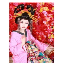 Пользовательские фото 5D DIY Алмазная картина цветок девушка вышивка крестиком Мозаика Алмазная вышивка Японская женщина Рождественский DecorZP-1191