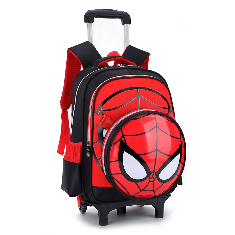 Removable Children School Bags With 3 Wheels cartoon Spiderman Backpacks Kids boys Trolley Schoolbag Luggage Wheeled Backpack Removable Children School Bags With 3 Wheels cartoon Spiderman Backpacks Kids boys Trolley Schoolbag Luggage Wheeled Backpack