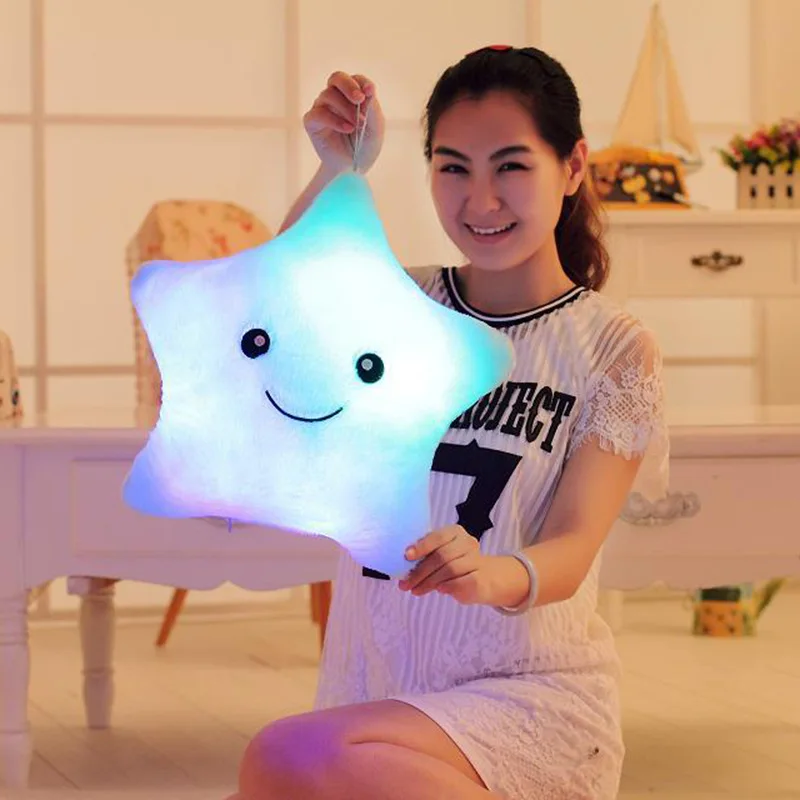 

Baby Pillow Night Light Star Paw Pillow Baby Room Decor Cute Led Luminous Star Toy for Kids Gift Birthday Party Bedding Set