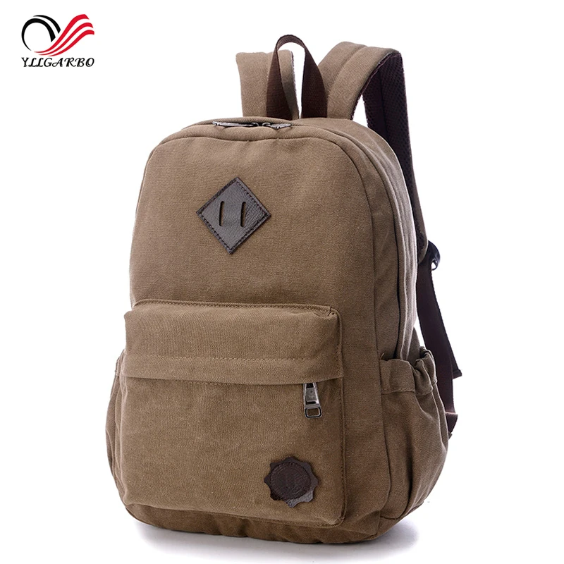 

2023 New High Quality Vintage Men Canvas Backpack Fashion School Bag Casual Travel Rucksack Shoulder Laptop Bolsas Mochila