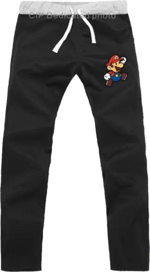 Природа Хлопок Super Mario Bros повседневные штаны Забавный Мультфильм Пот Штаны