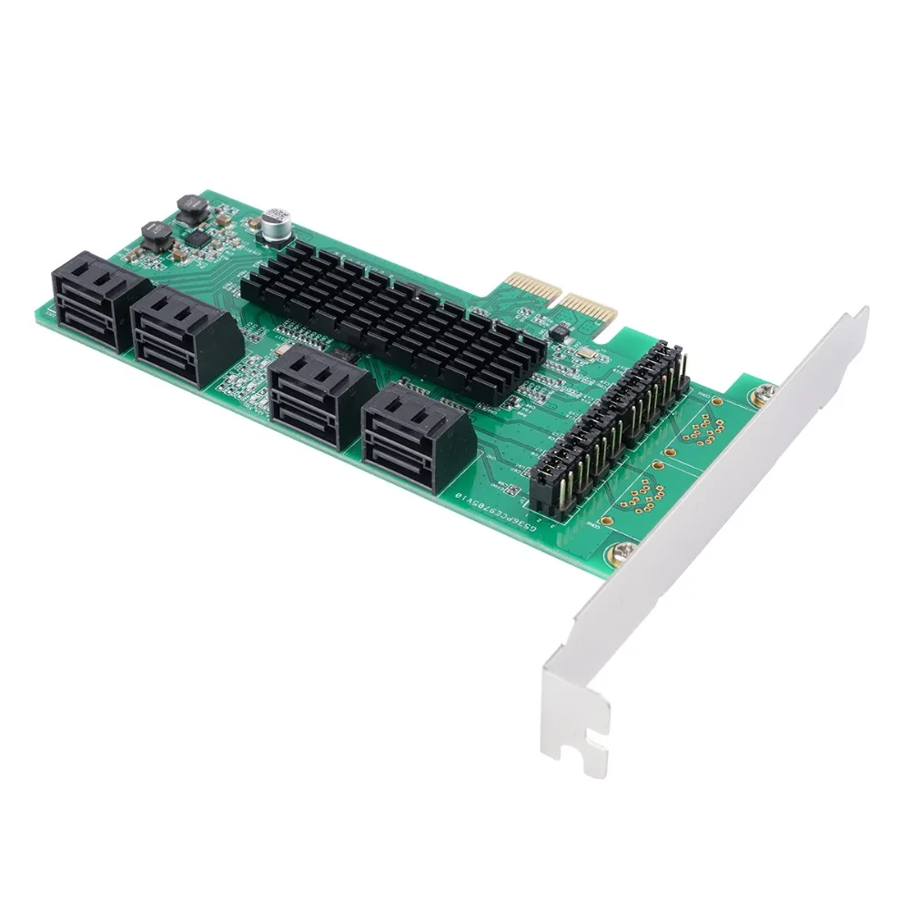 ORICO 8 портов SATA3.0 PCI-E Плата расширения адаптер 6 Гбит/с Высокая скорость для настольных компьютеров компоненты X1/X4/X8/X16 PCI Express карты