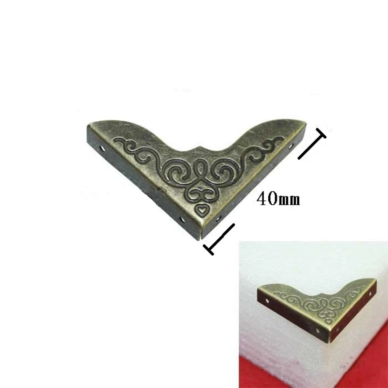 Bronze Triangle Corner Wooden Box Corners Furniture Protectors Decor For Wooden Box Pattern Carved Covers Vintage Style 40mm Box Corners Triangle Cornerbox Corners Bronze Aliexpress