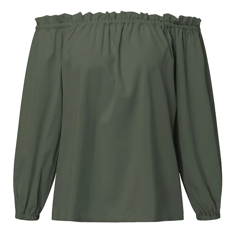 VONDA Одежда для беременных весенне-летние женские блузки рубашки для беременных повседневные топы с длинным рукавом и вырезом пуловеры для беременных - Цвет: Green