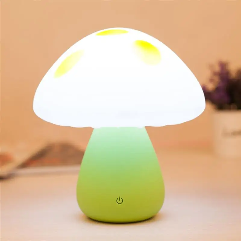 Portable Cute Mushroom Nursery Night Lamp Romantic Dimmable Mood Lamp