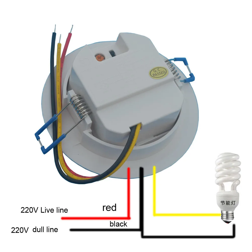 Новинка 220V 110v утопленный PIR потолочный датчик движения переключатель светильник