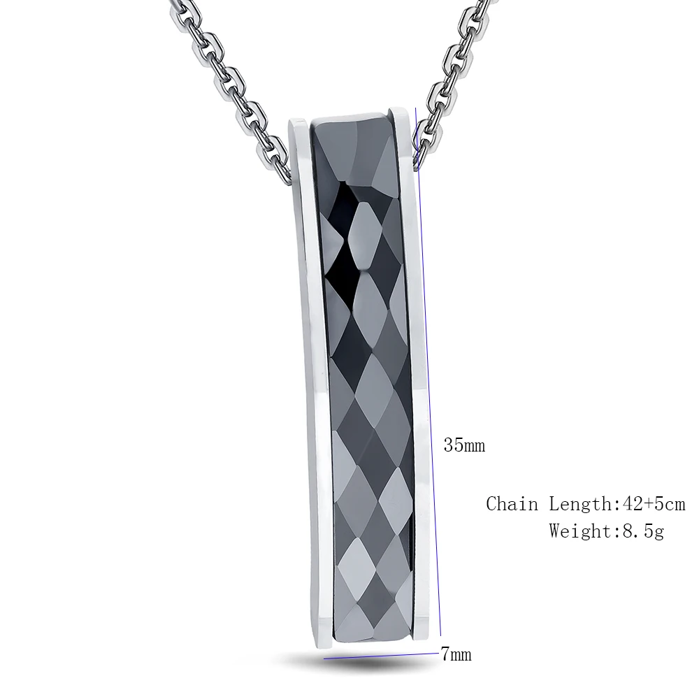 Высококачественное черное керамическое простое ожерелье с подвеской с о цепочкой из нержавеющей стали ожерелье для женщин ювелирные изделия