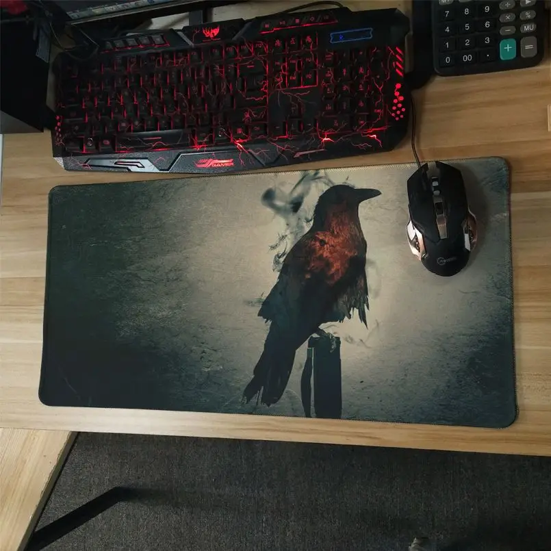  MaiYaCa crow Mouse Mat black grote muismat for LOL CS GO dota 2