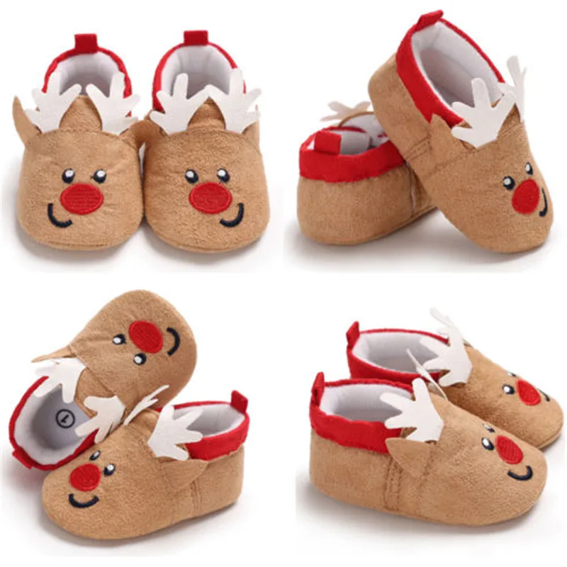 CANIS детские сапоги обувь новорожденного для маленьких мальчиков и девочек детские зимние теплые сапоги обувь для кроватки рождественские туфли загрузки Bebe для девочек - Цвет: as show