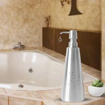 

Stainless Steel Pump Dispenser Soap Lotion Bottle Bathroom Container Marketplace Hotel Restaurant