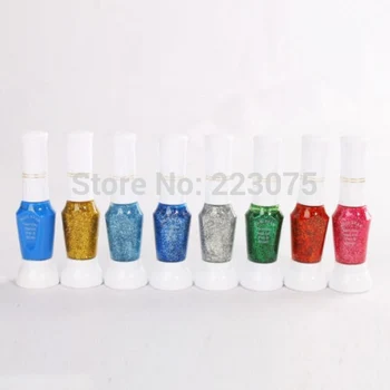 

Hot 12Pcs Varnish Solid 2 way DIY Beauty Nail Art Polish Drawing Painting Brush pens