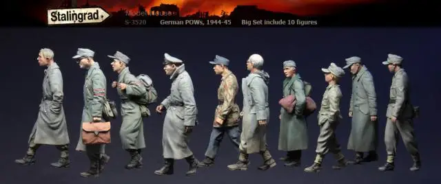 

Stalingrad S-3570 German Pows 1944-45 Big set include 10 figures 1/35 Resin Model Kit
