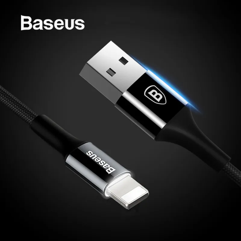 Baseus الإضاءة USB كابل شحن ل فون X 8 7 6 سريع كابل شحن لباد فون كابل يو اس بي كابل شحن كابل بيانات