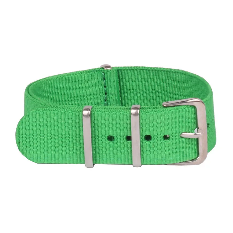 

Watches Classic 20 mm Strong bracelet Grass Green Military Army nato fabric watchbands Woven Straps Bands Buckle belt 20mm Nylon
