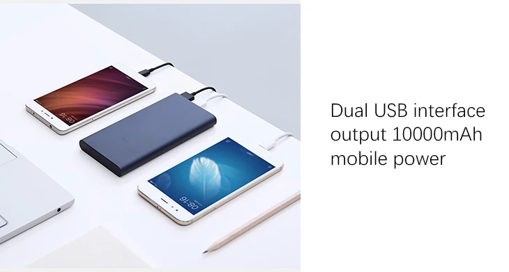 Original 10000mAh Xiaomi Mi Power Bank 2 Universal PowerBank for Nokia Samsung Apple Quick Charge Portable Power Source