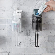 Горячая 1 шт. прозрачная зубная щетка держатель с чашкой и коробкой настенные средства для мойки стеллажи для хранения аксессуары для ванной комнаты