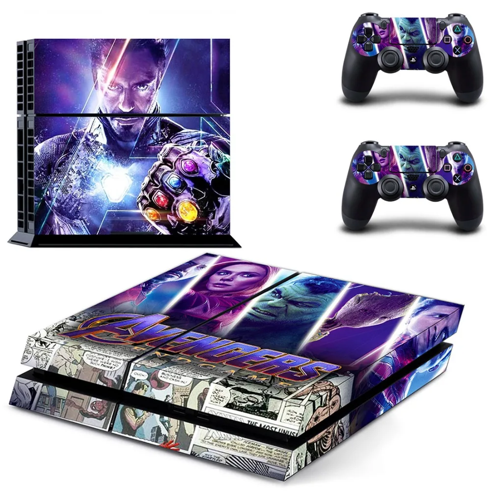 Мстители Endgame Железный человек паук PS4 Кожа Наклейка виниловая для консоли Playstation 4 и 2 контроллера PS4 наклейка КОЖА