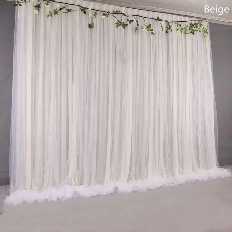 

Silk Cloth Wedding Backdrop Drapes Panels Hanging Curtains Yarn Stage Blackground Photo Party Events DIY Decoration Textiles