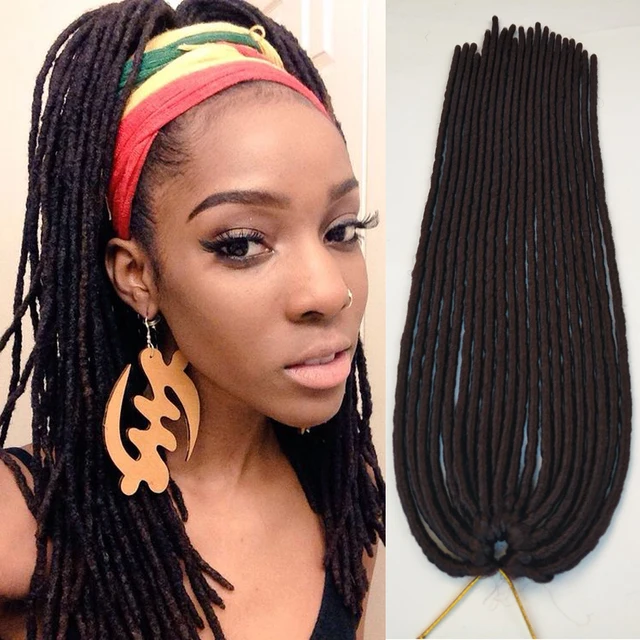 New Arrival Mega Hair 18" Soft Dread Hair Crochet Braids Dreadlock