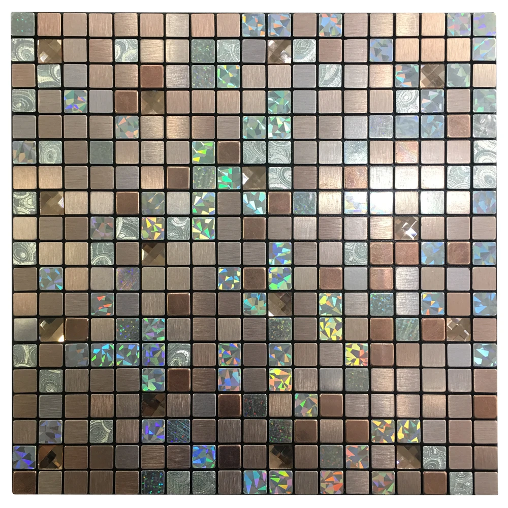 12 &quotx 12&quot Зеркальный цвет головоломки пилинг и палка плитка металлический
