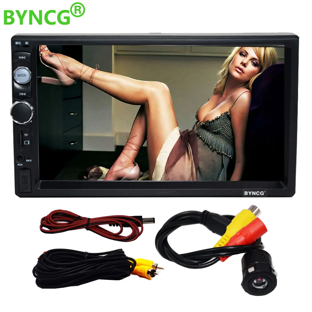 

BYNCG 2 din car radio 7" HD Player MP5 Touch Screen Digital Display Bluetooth Multimedia USB 2din Autoradio Car Backup Monitor