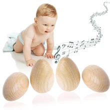 1 шт. деревянная перкуссия музыкальное яйцо Маракас шейкеры для детей Детские игрушки забавные подарки m18