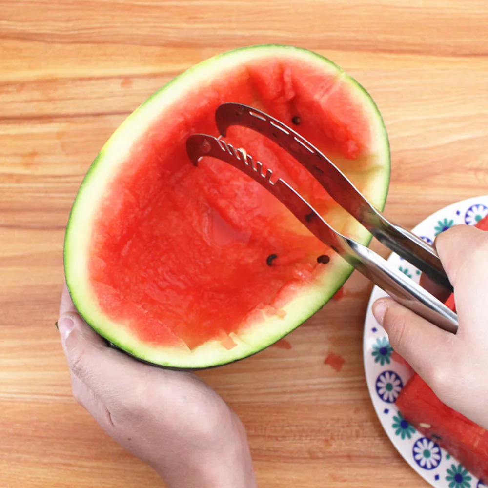 

1Pc Convenient Watermelon Slicer Fruit Cutter Corer Scoop Stainless Steel Summer Parties Tool