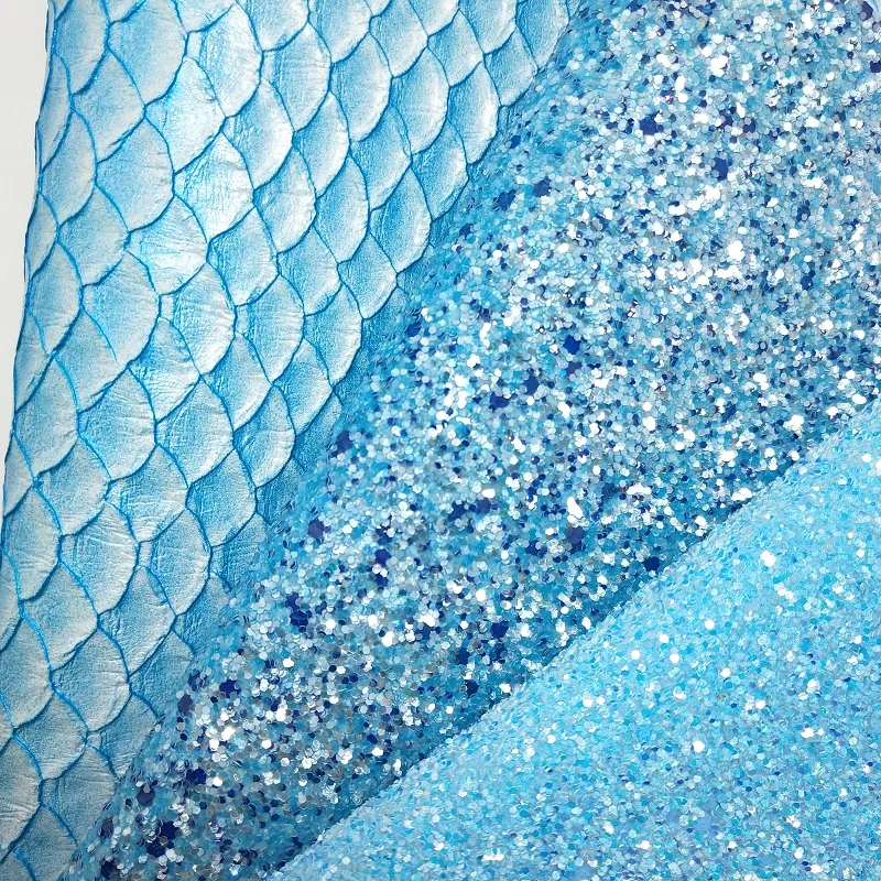 

21X29CM Synthetic Letaher, BLUE Leather For Making Bows and Other Accessories 9S12C