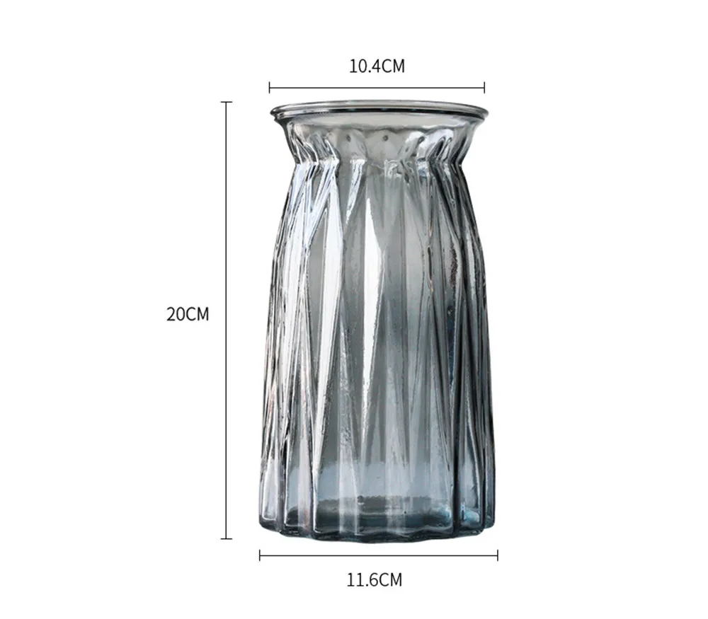 Изящная Скандинавская шикарная стеклянная банка для хранения бутылок скандинавский европейский стол для хранения бутылки ваза Органайзер цветочный контейнер Декор - Цвет: Светло-серый