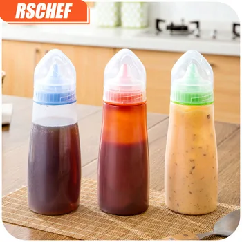 

1 pcs Squeeze sauce bottle salad squeeze jam seasoning cream tomato sauce oil kitchen jar spice candy cooking tools Color random