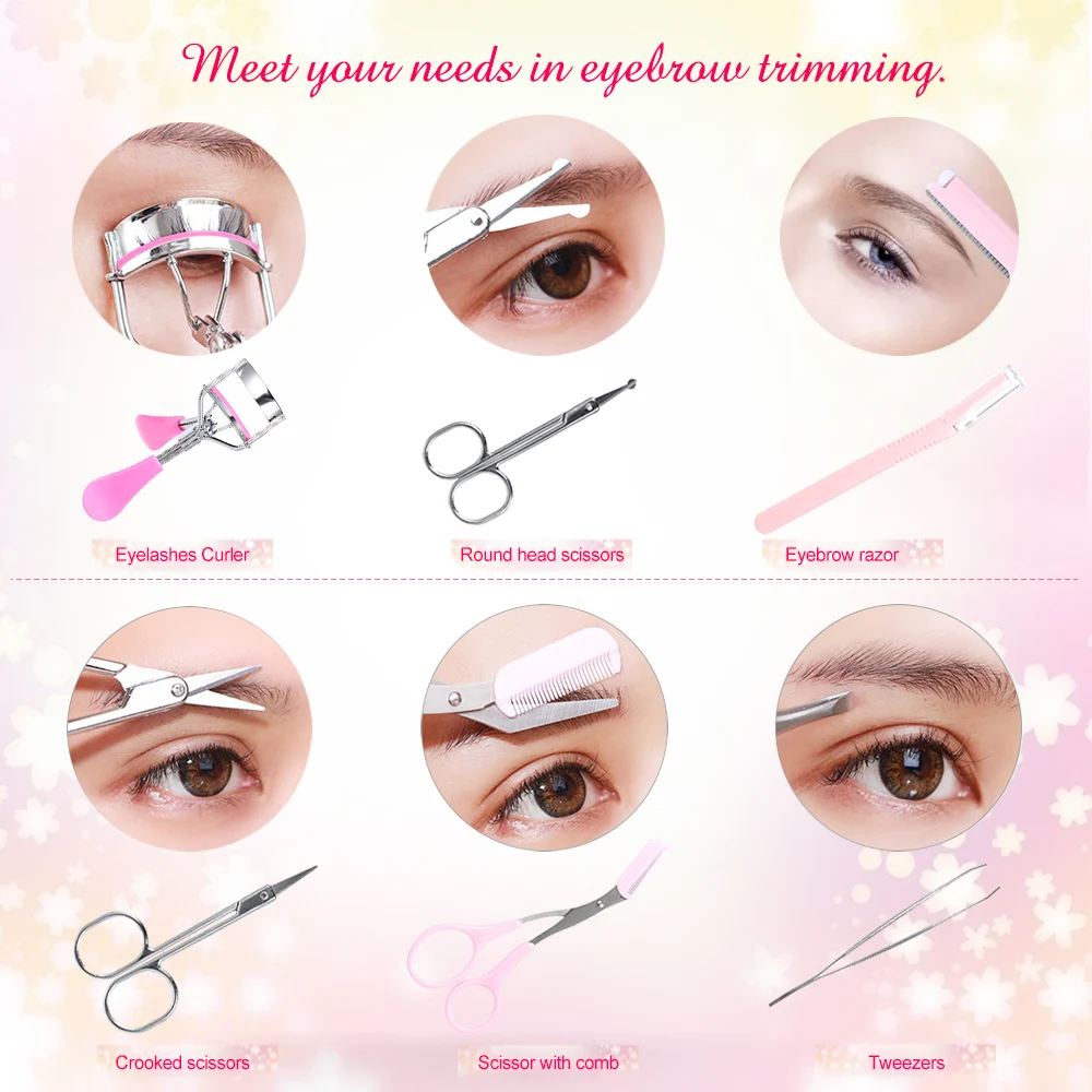 10 шт. набор инструментов для придания формы бровям|eyelash curler kit|tweezers acneacne tweezer |