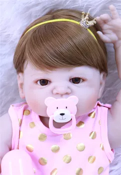

Bebes reborn 55cm Full Silicone Reborn Girl Baby Doll Toys Like Real Newborn Princess Babies Doll Birthday Gift Girls Bonecas